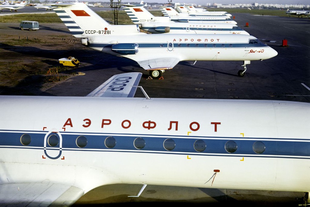 Фото: РИА Новости Самолеты Як-40 в аэропорту Быково, 1974 год