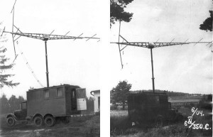 Радиолокационная станция "Редут", слева - излучающая установка, справа - приёмная