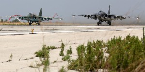 Су-25СМ - вылет на очередное боевое задание в Сирии