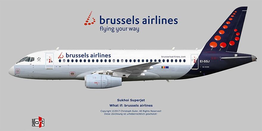 постер SSJ 100 Brussels Airlines / (c) Christoph Guler