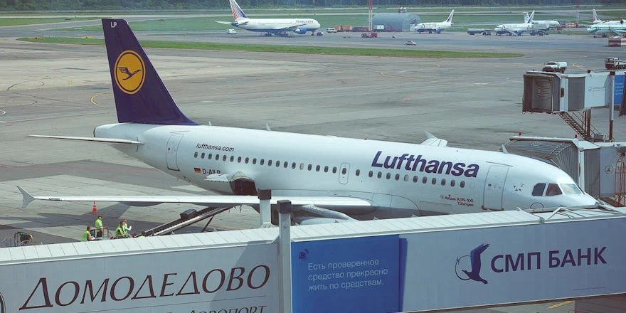 Lufthansa Airbus 319 D AILP at Domodedovo Airport, 25 May