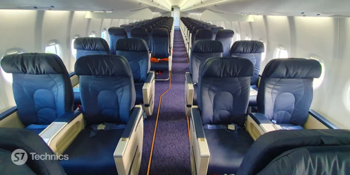 SSJ100 Суперджет салон интерьер
