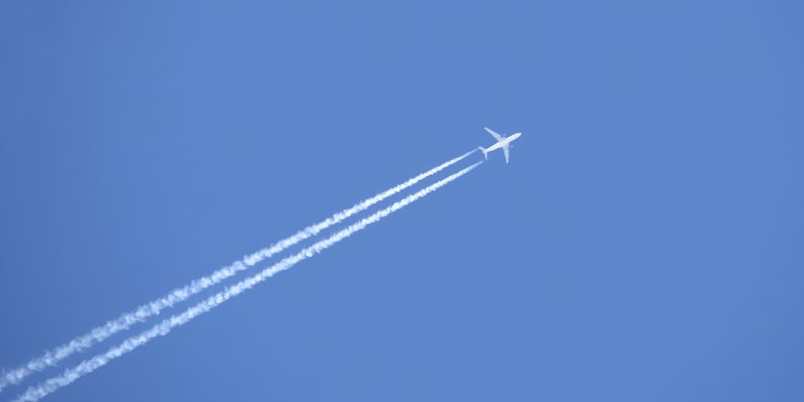 plane in the sky