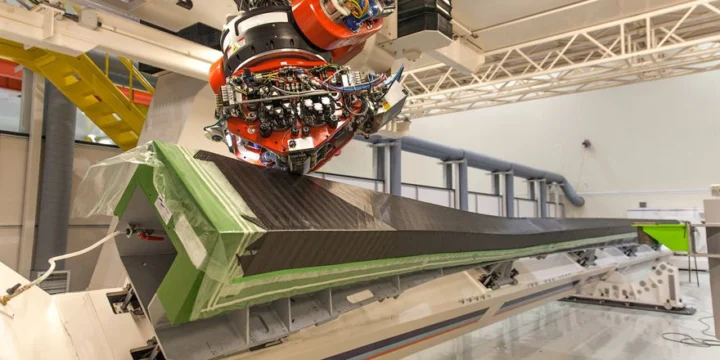 automatic aerocomposite mc 21 wing longeron