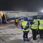 В Новокузнецке встретили первый рейс авиакомпании NordStar