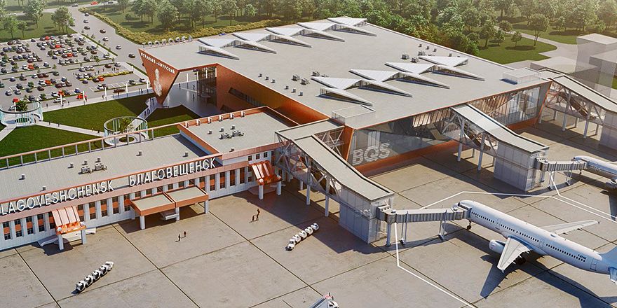 Абс благовещенск. Аэропорт Благовещенск новый терминал. Новый аэропорт Благовещенск. Строительства аэропорта в рамках нацпроекта. Аэропорта имени Муравьева-Амурского в Благовещенске схема.