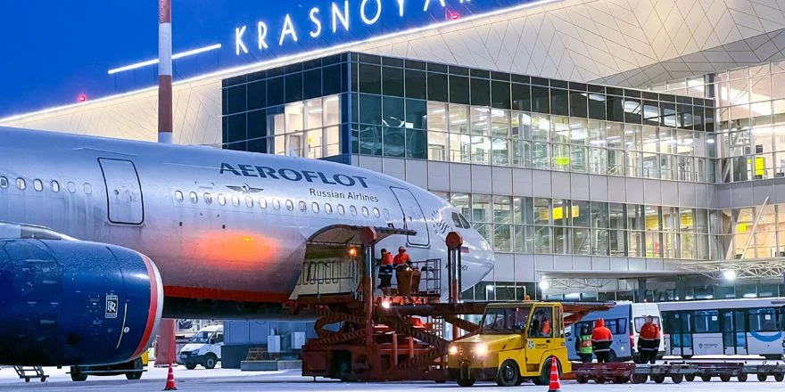 krasnoyarsk airport b777 aeroflot