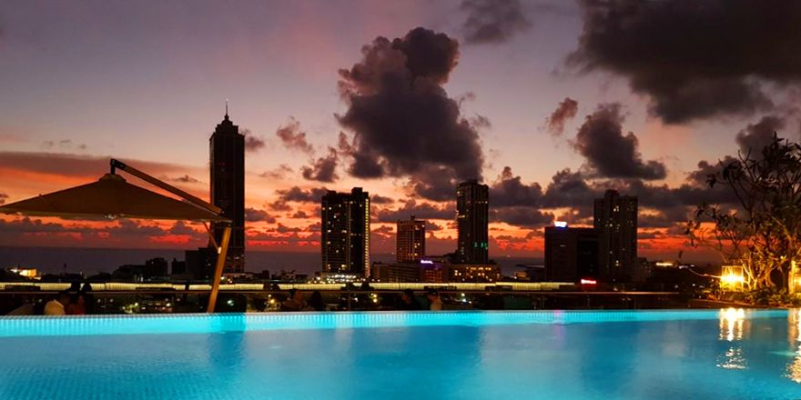 sunset in colombo