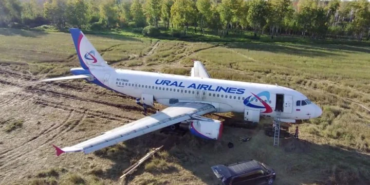 a320 ra 73805 ural airlines field