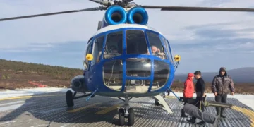 helicopter landing metall point