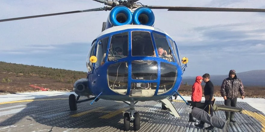 helicopter landing metall point