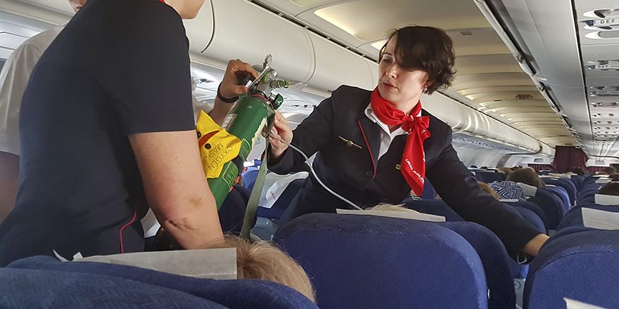 medical safety onboard stuardess