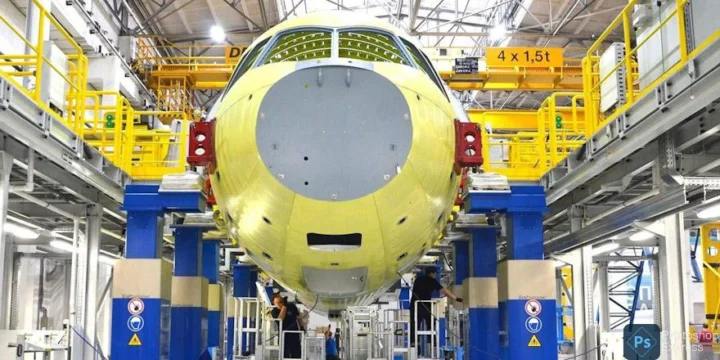 Сборка фюзеляжа мс 21