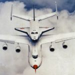 Первый полёт транспортного самолёта Ан-225 с космическим челноком «Буран»