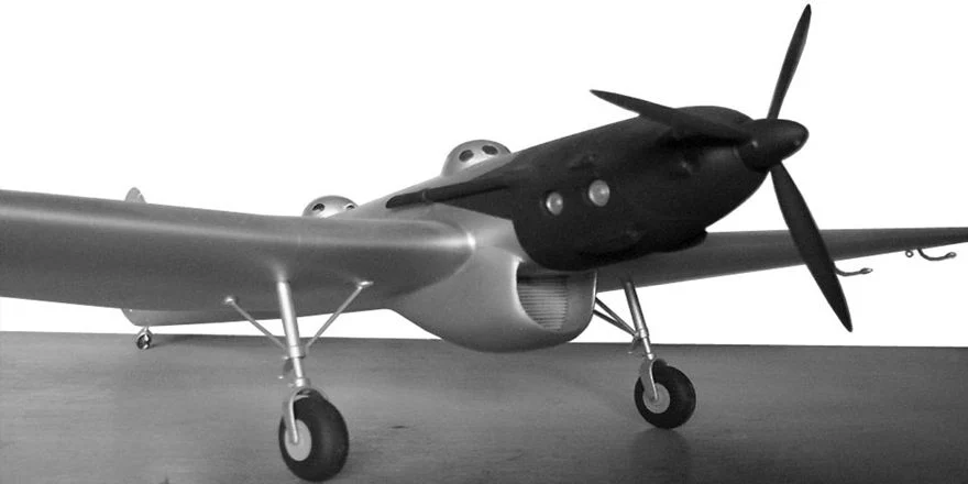стендовая масштабная модель БОК-7, сделанная по фотографиям авиационным историком Михаилом Масловым.
