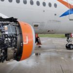 Superjet 100 авиакомпании «Азимут» вернулся во Внуково из-за отрыва капота двигателя